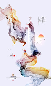 写意山水画 抽象水墨画 装饰画