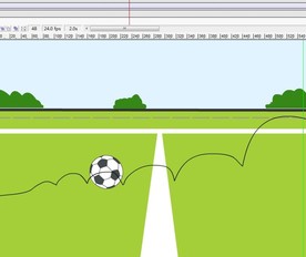 足球的惯性运动动画5秒