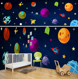 宇宙太空星球背景墙