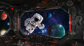 宇宙星空星球背景墙