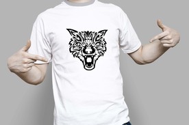 狼 矢量图 狼字衣服