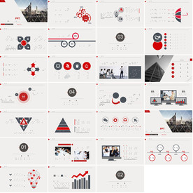 通用美式商务杂志风ppt下载