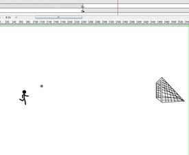 火柴人两脚射门的动画10秒