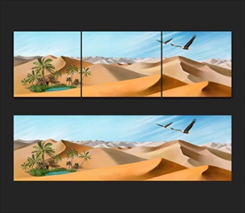 沙漠风景装饰画