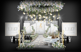 白色森系婚礼仪式区