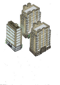 创意纯手绘 卡通 动漫 楼房