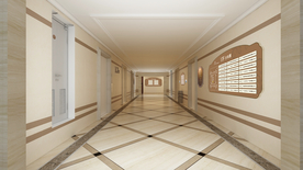 酒店写字楼走廊电梯间楼道效果图