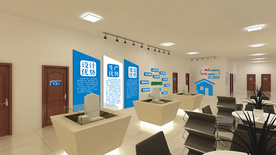 企业大厅走廊形象效果图