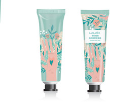 护手霜包装 平面图