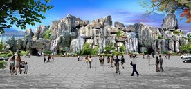 假山景观效果图