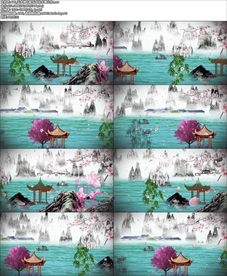 640云水禅心配乐成品水墨山