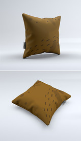 高档咖啡色印花图案手绘抱枕