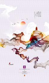 新中式 山水画 水墨画 装饰画