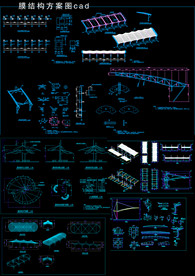 张拉膜亭CAD图