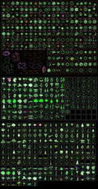 CAD树木平面立面图