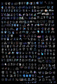 卡通小动物花纹cad