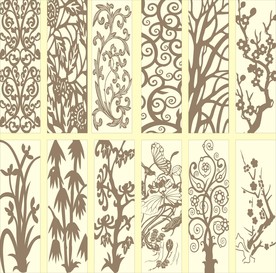 雕刻图案 玻璃磨砂 移门花纹