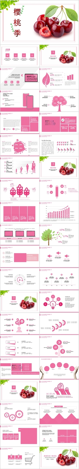 樱桃种植车厘子水果ppt