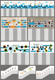 特殊学校文化连廊墙面设计