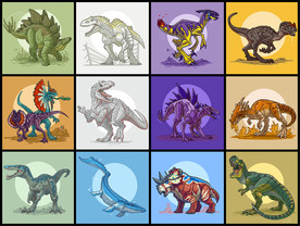 矢量侏罗纪恐龙系列