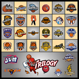 矢量篮球运动图标创意设计