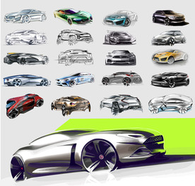 矢量手绘机车系列