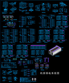 机房弱电系统图cad