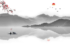 中式现代山水PSD分层