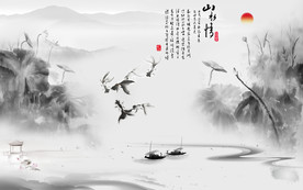 山水情山水画TIF分层