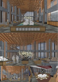 现代销售中心SU模型