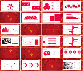 红色大气创业融资计划书PPT