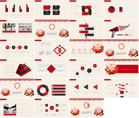 红色大气创业融资计划书PPT