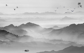 山水禅意TIF分层画