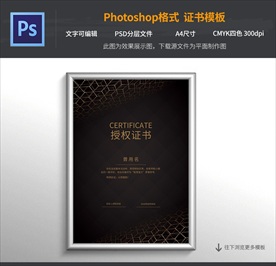 最新授权证书模板