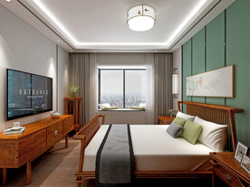 新中式风格卧室装修效果图