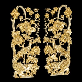 金色中式雕花模型