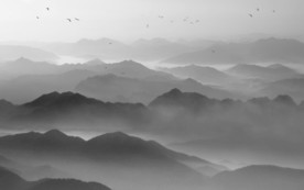 中式 意境山水画 TIF合层画