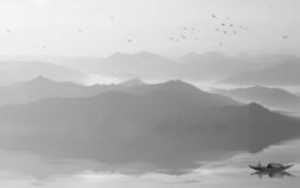 奢华意境山水画 TIF分层画