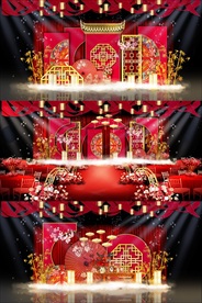 大红中式婚礼