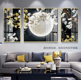 新中式轻奢豪华花鸟装饰画