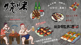 烧烤背景墙