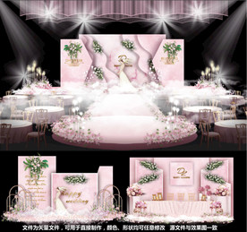 粉色婚礼主题婚礼