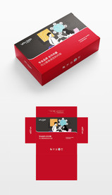 矢量风景包装盒设计图片