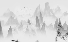 高清新品水墨壁画 TIF分层