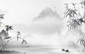 创意新品水墨壁画 TIF分层