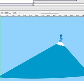 火柴人上雪山的动画15秒