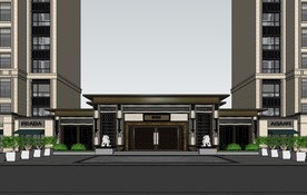 新亚洲售楼部SU模型