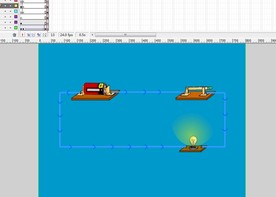 物理电力电流控制点亮灯泡动画