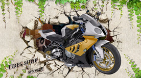 3D摩托车背景墙