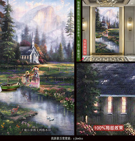 欧美唯美田园水景